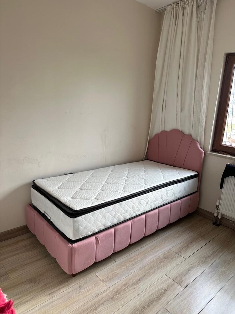 ultra lüks tek kişilik baza başlık petli yatak sıfır ürün ambalajında - 4