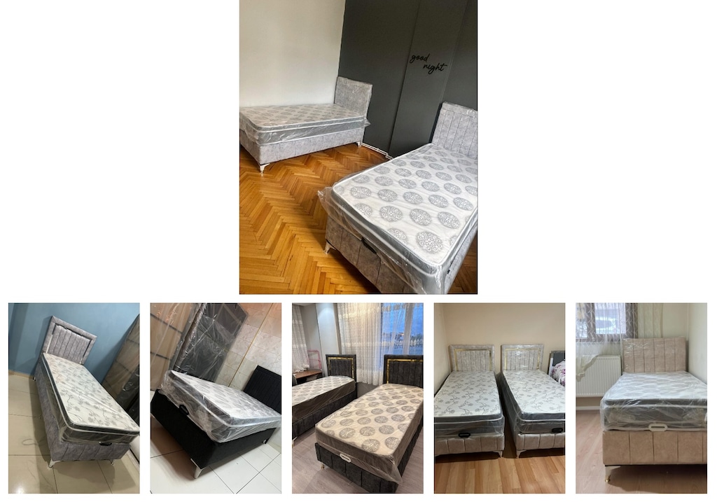 tek kişilik baza başlık yatak smwvptykaj - 6