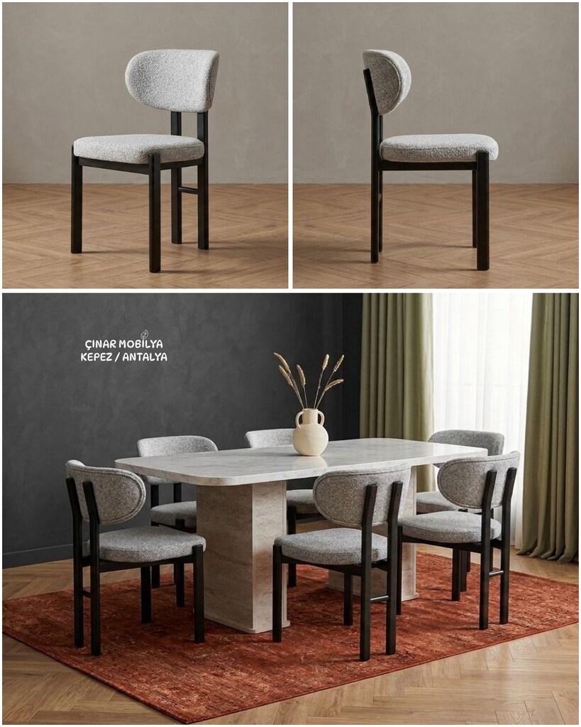 MODERN MASA-SANDALYE TAKIMI (4 KİŞİLİK) / OSCAR & VERA MODEL / ANTALYA - 4