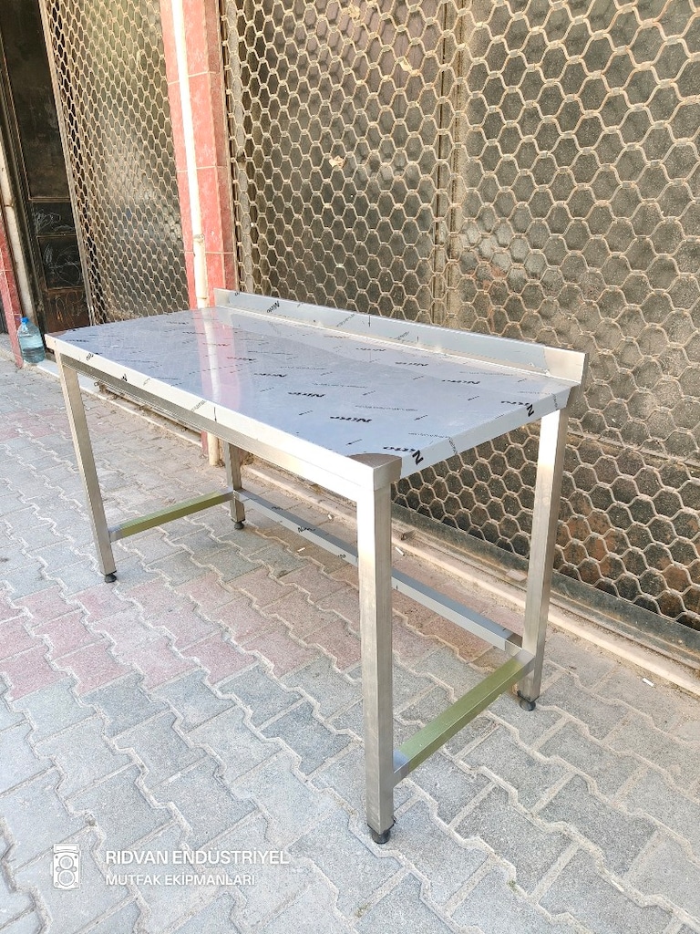 krom tezgah krom çalışma tezgahı endüstriyel hazır mutfak 140 cm krom - 18