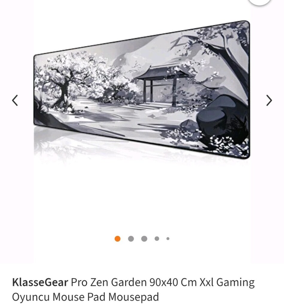 KlasseGear Pro Zen Garden 90x40 Cm Xxl Gaming Oyuncu Mouse Pad - 5