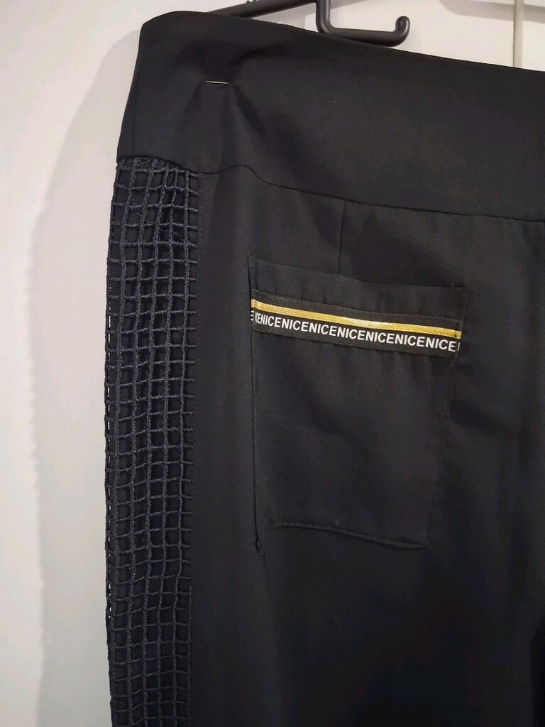 XL-XXL Siyah Fileli Ceket + Pantolon Kadın Kombin - 9