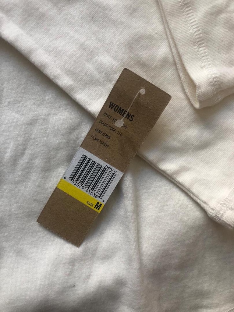 Orijinal DKNY kapüşonlu ekru krem sweatshirt - 10