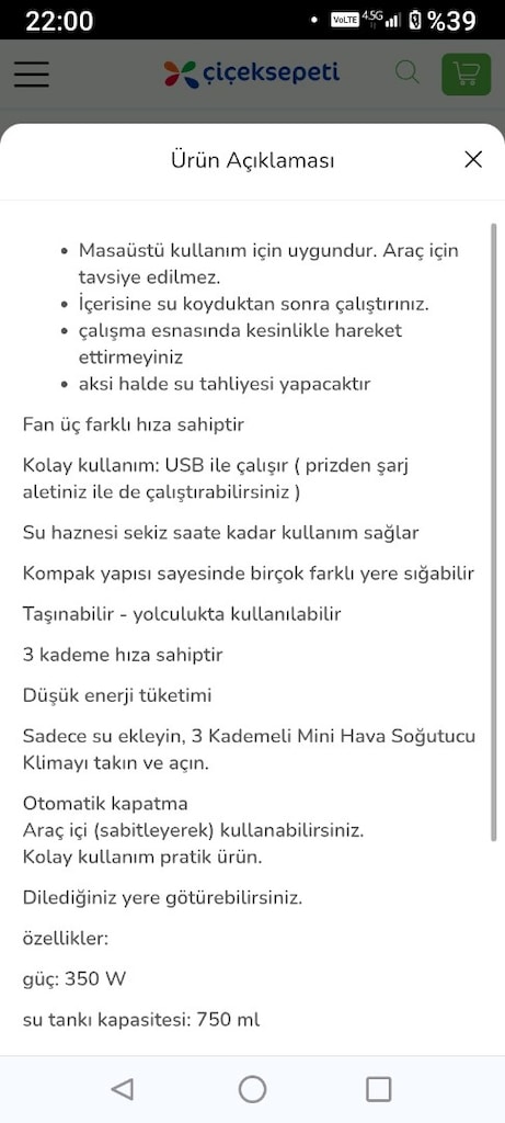MİNİ SOĞUTUCU FAN MASAÜSTÜ KLİMA SULU - 7