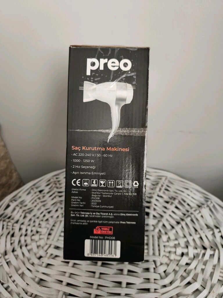 Preo Care Saç Kurutma Makinesi SIFIR - 3