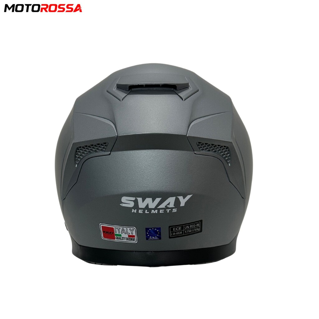SWAY SW 926-10 Mat Gri Çene Açılır Motosiklet Kask | MOTOROSSA - 4