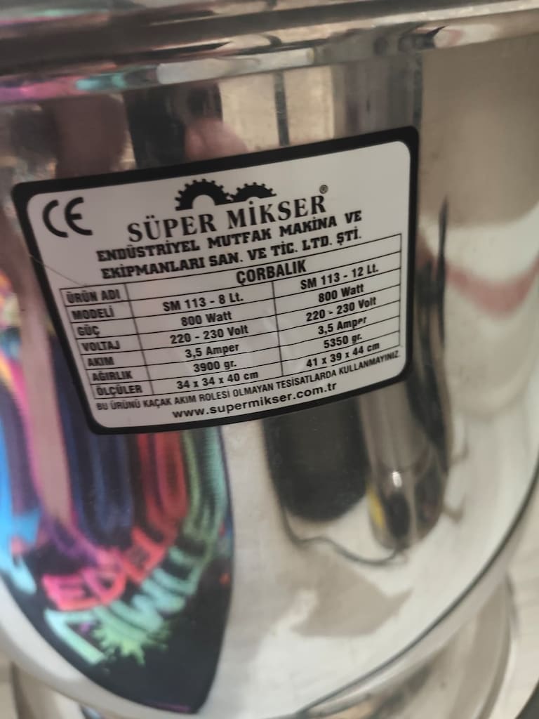 çorba kazanı çorba makinası elektirikli 12 lt - 3