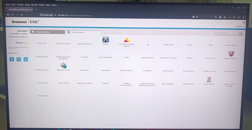 LENOVOEMC PX4-400D 4 HARD DİSK YUVALI NAS CİHAZI - 4