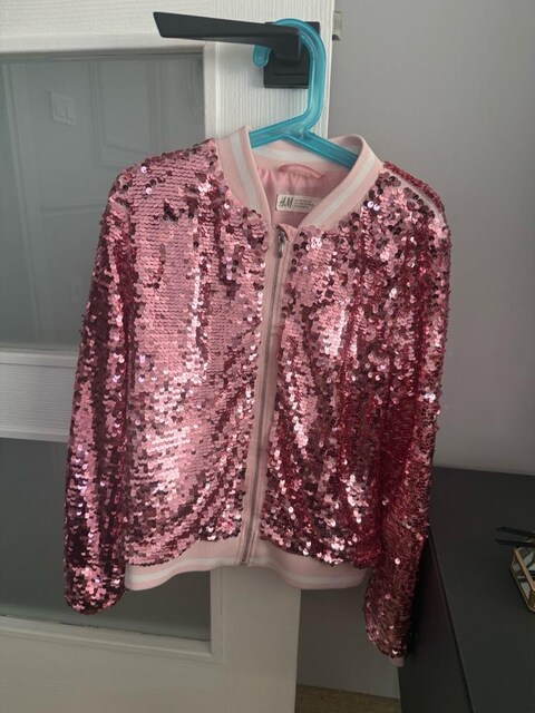 H&M Pembe Payetli Ceket
