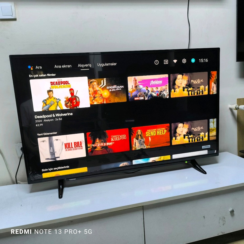 Toshiba 127 Ekran 4K Android jelatini üstünde Tertemiz Televizyon - 2