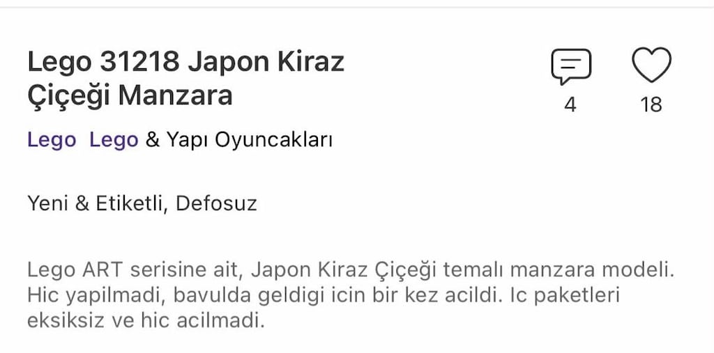 Sıfır kutulu Lego japon kiraz çiçeği manzarası - 5