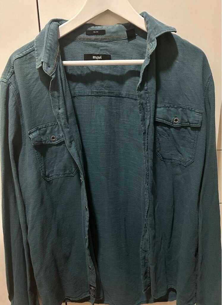 Mavi Slim Fit Gömlek - 4
