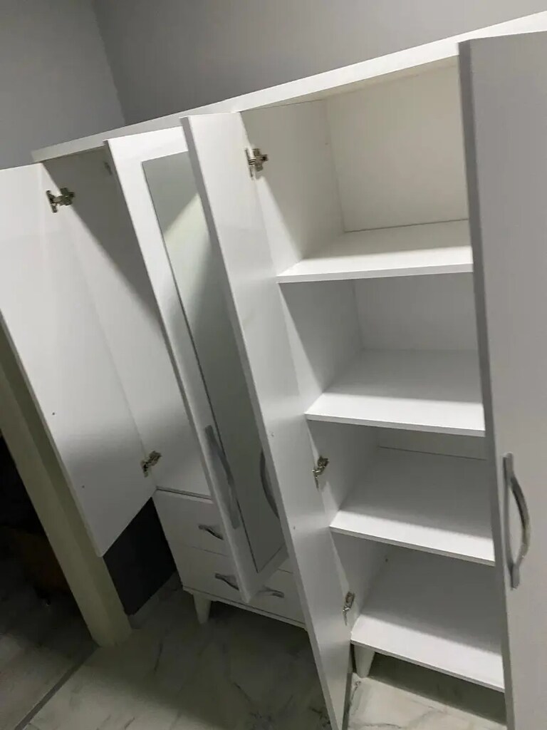 Sıfır kaliteli 4 kapılı gardolap elbise dolabı - 2
