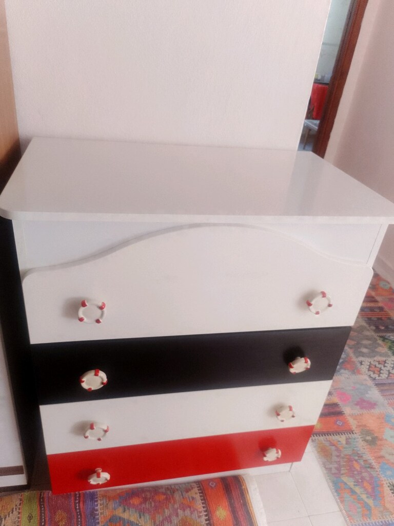 Denizci temalı can simidi kulplu temiz çocuk şifonyer - 2