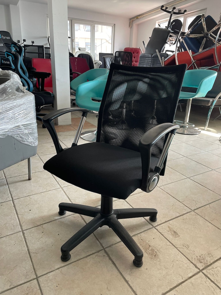 KLAS OFİS ÜSKÜDAR SİYAH FİLELİ YENİLENMİŞ BEKLEME KOLTUĞU - 3