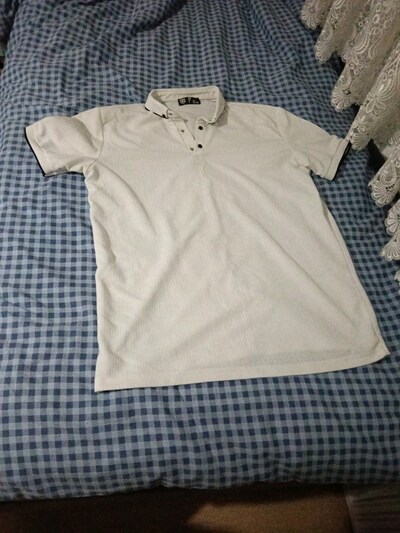 Polo Yaka Beyaz T-Shirt