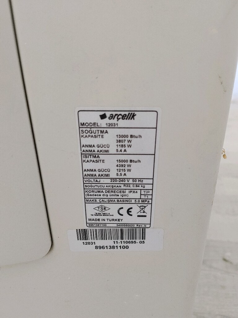 Arçelik 13000 Btu klima - 3