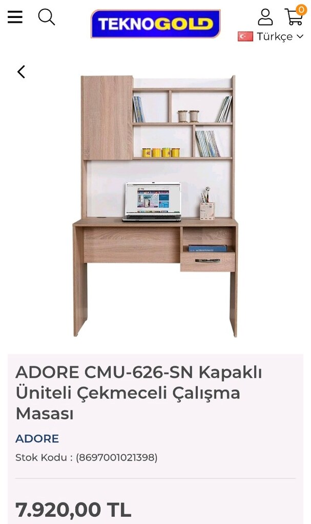 Adore Çocuk Odası Gardrop Karyola Yatak Kütüphaneli Çalışma Masası - 8
