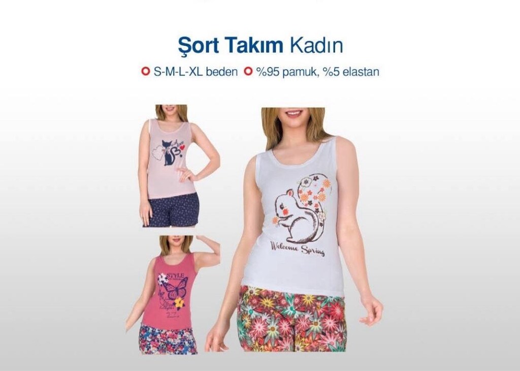 Atlet şort pijama Takım Toplu satış toplam 31 Adet - 4
