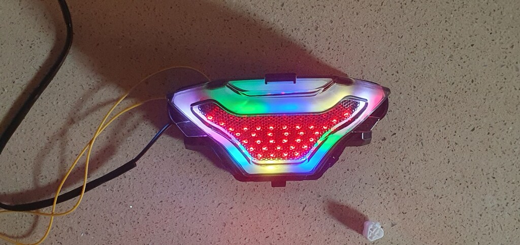 R25 MT25 MT07 YAMAHA RGB LED STOP 210+ ANİMASYON TELEFON KONTROL - 6