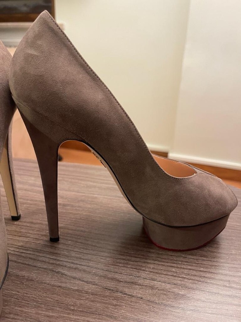 Charlotte Olympia Süet Topuklu Ayakkabı - 5
