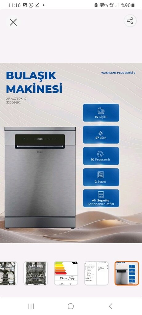 Sıfır wife li 10 program bulaşık makinesi kurulum yapıldı garantili - 7