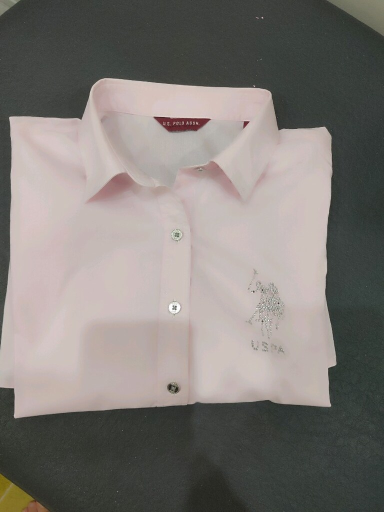 u.s polo pembe kısa kol 38 beden gömlek - 7