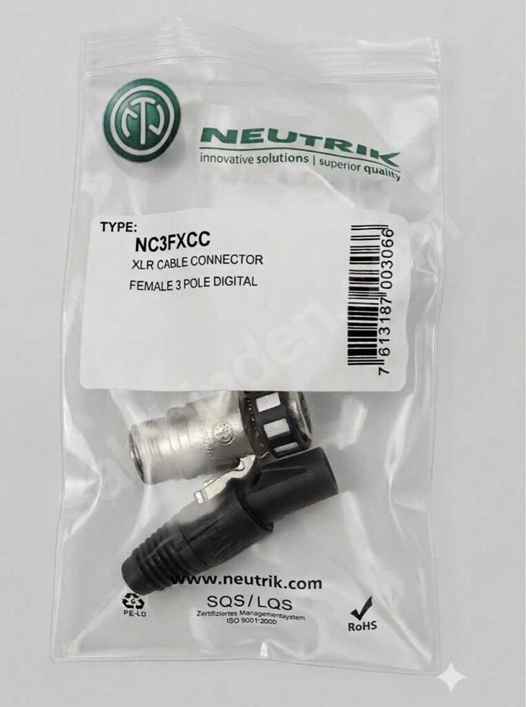 Neutrik NC3FXCC 3 Pin Dişi XLR Konnektör - 3