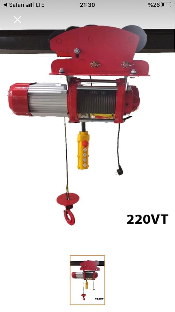 DLMAX 750/1500 KG 30 Metre Elektrikli Şaryolu Vinç - 3