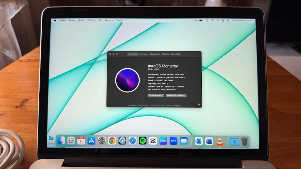 TERTEMİZ RETİNA MACBOOK PRO 13" 500gb SSD - 3