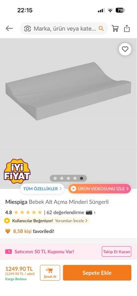bebek alt açma minderi - 2