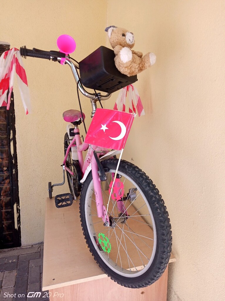 20 jant sağlam bol aksesuarli denge tekerli kornali sepetli bayraklı - 6
