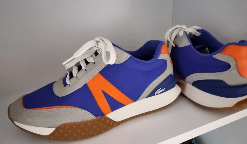 Lacoste SPORT L-Spin Deluxe Erkek gri mavi turuncu Sneaker 42 numara - 3