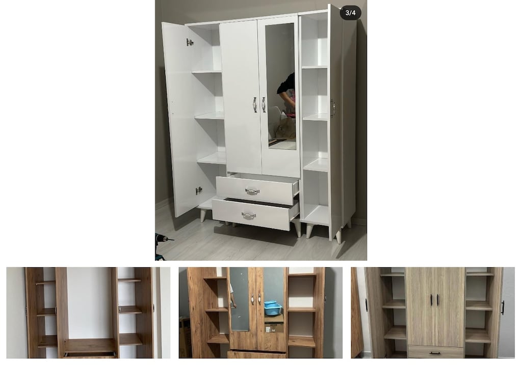 4 kapaklı elbise dolabı uokvybezyr - 4