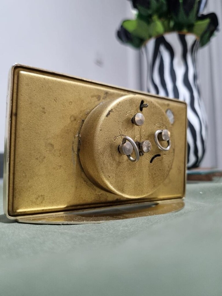 vintage retro sovyetler birliği serkisof kurmalı masa saati - 2