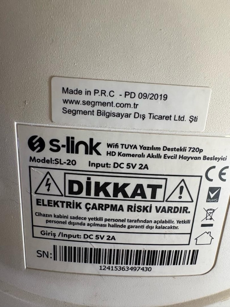 s-link otomatik kameralı kedi köpek mama kabı - 2