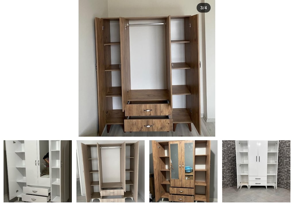4 kapaklı elbise dolabı imvduyyjch - 2