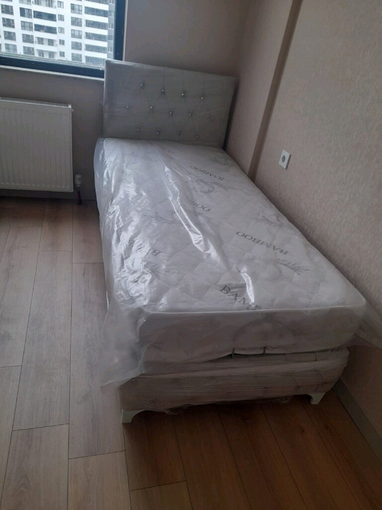 tek kişilik yatak baza başlık 3lü set - 3