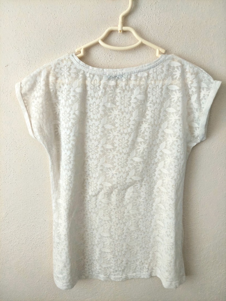 DİLVİN çiçek desenli dantel model tshirt - 3