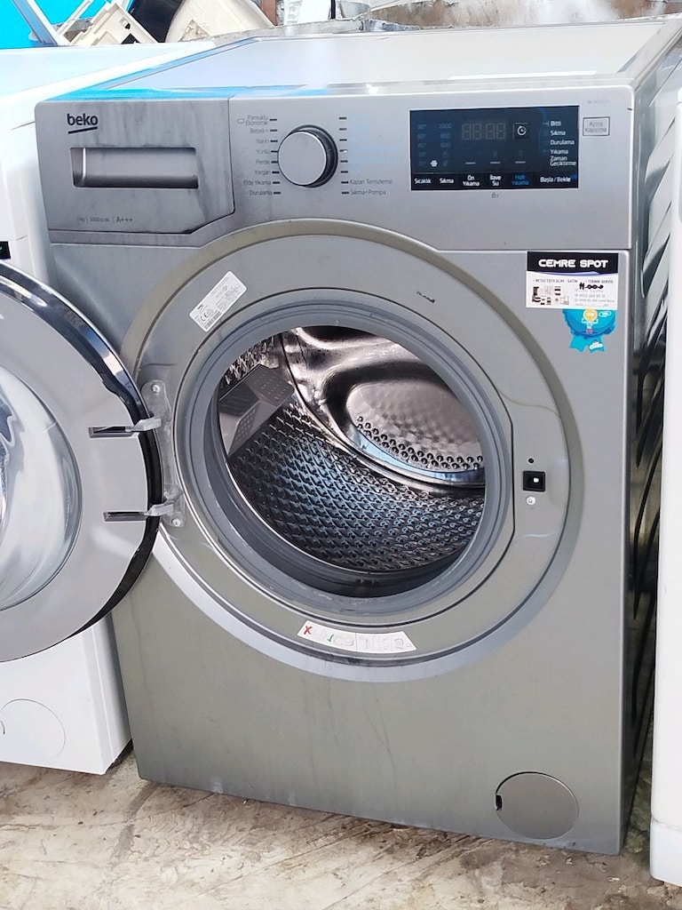 BEKO 9 KG GRİ ÇAMAŞIR MAKİNESİ İZMİR İÇİ 3 AY GARANTİMİZ VARDIR - 8