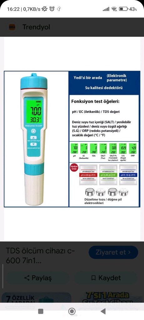 PROFESYONEL SU ÖLÇÜM PH - 2