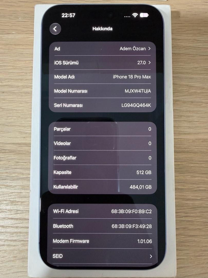 iPhone 18 Pro Max / 512 GB / Buzul - 3