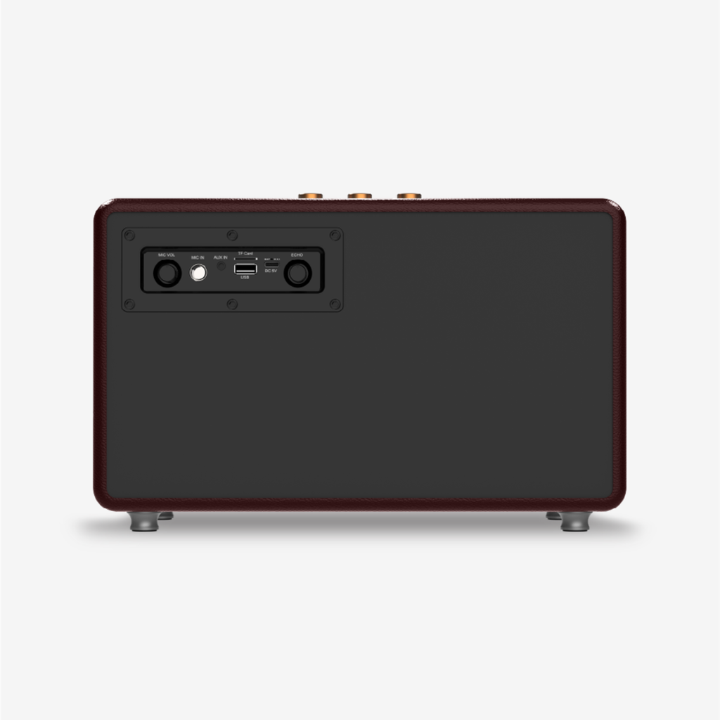 Premium Mikrofonlu 100W Retro Bluetooth Hoparlör M408 - 6