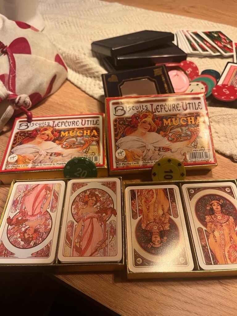 Piatnik Mucha Art Nouveau Çift Deste İskambil Kartı - Sıfır - 3