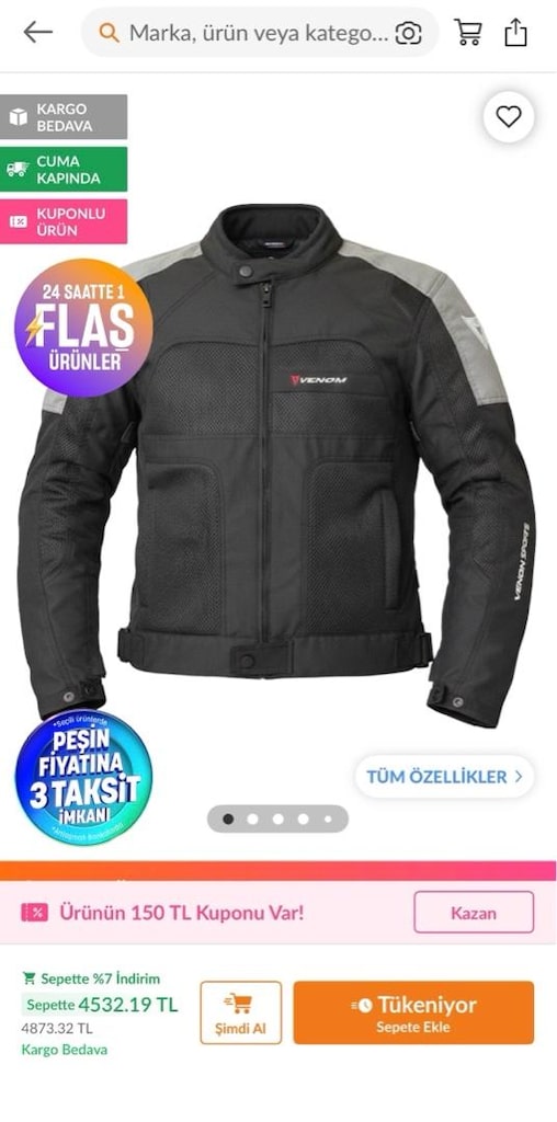 VENOM 4MEVSİM MOTOR CEKETİ - 3