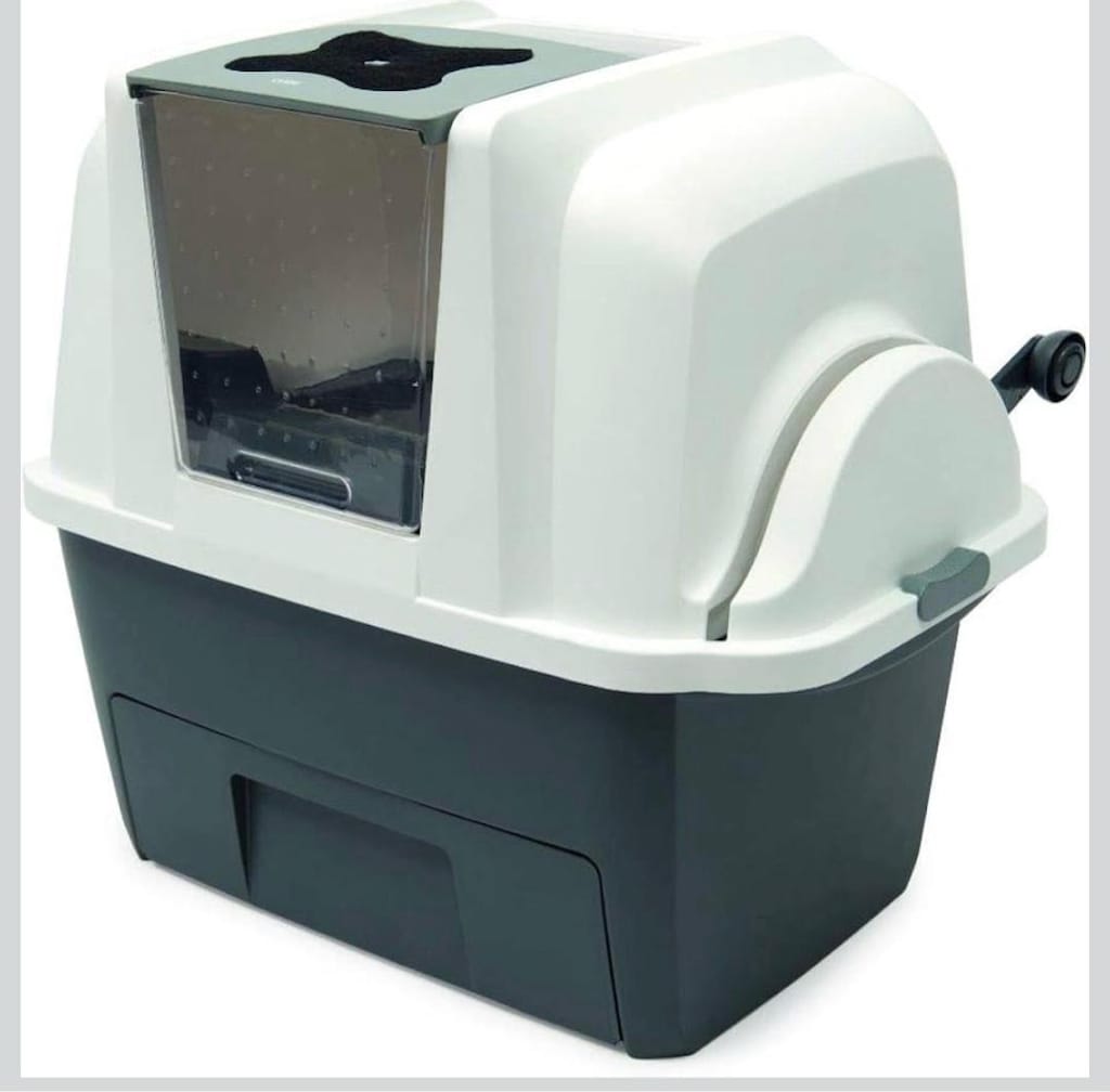 Catit Smart Sift Otomatik Kedi Tuvalet Kabı, Gri/Beyaz, 66 x 48 x 63 c