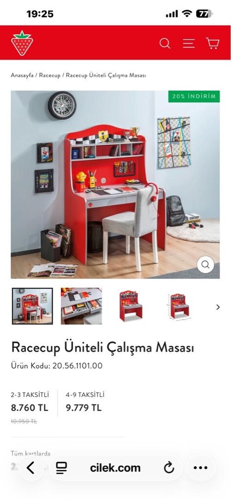 çilek ders çalışma masası - 2