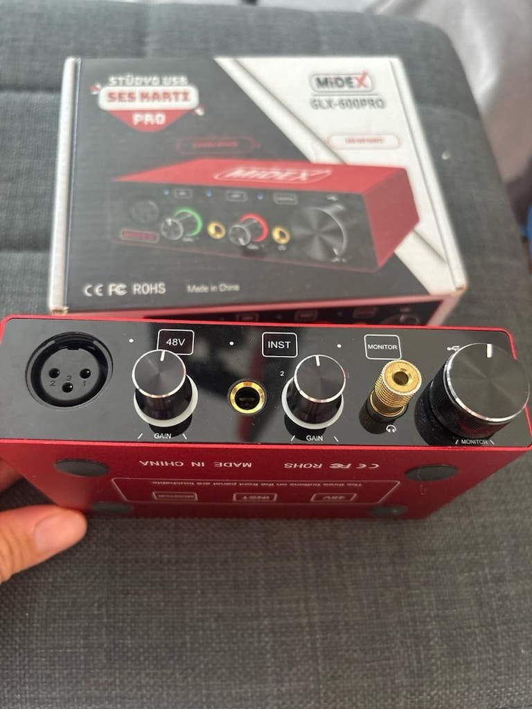 Midex Glx-600 Pro Üst Kalite Stüdyo Ses Kartı 2 Giriş 2 Çıkış - 4