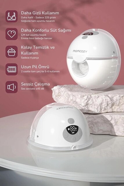 Momcozy M5 Kablosuz Göğüs Pompası (Çiftli)