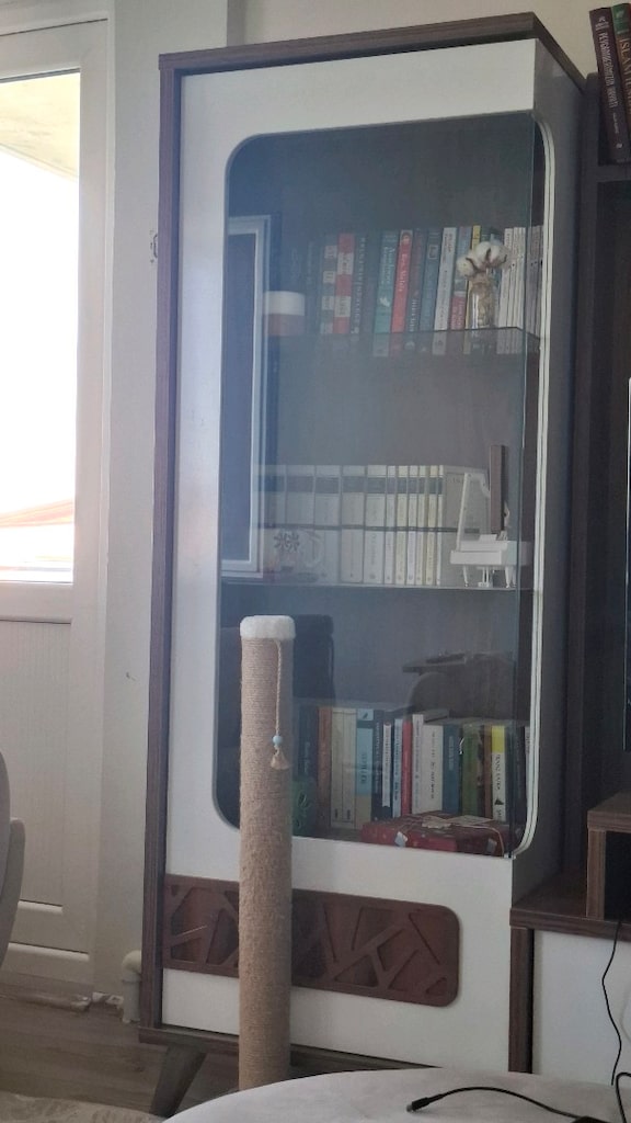2 Adet Modern Cam Kapaklı Vitrin - 3